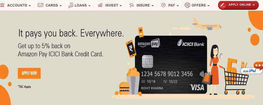 Amazon Pay ICICI Credit Card Online Apply in Hindi