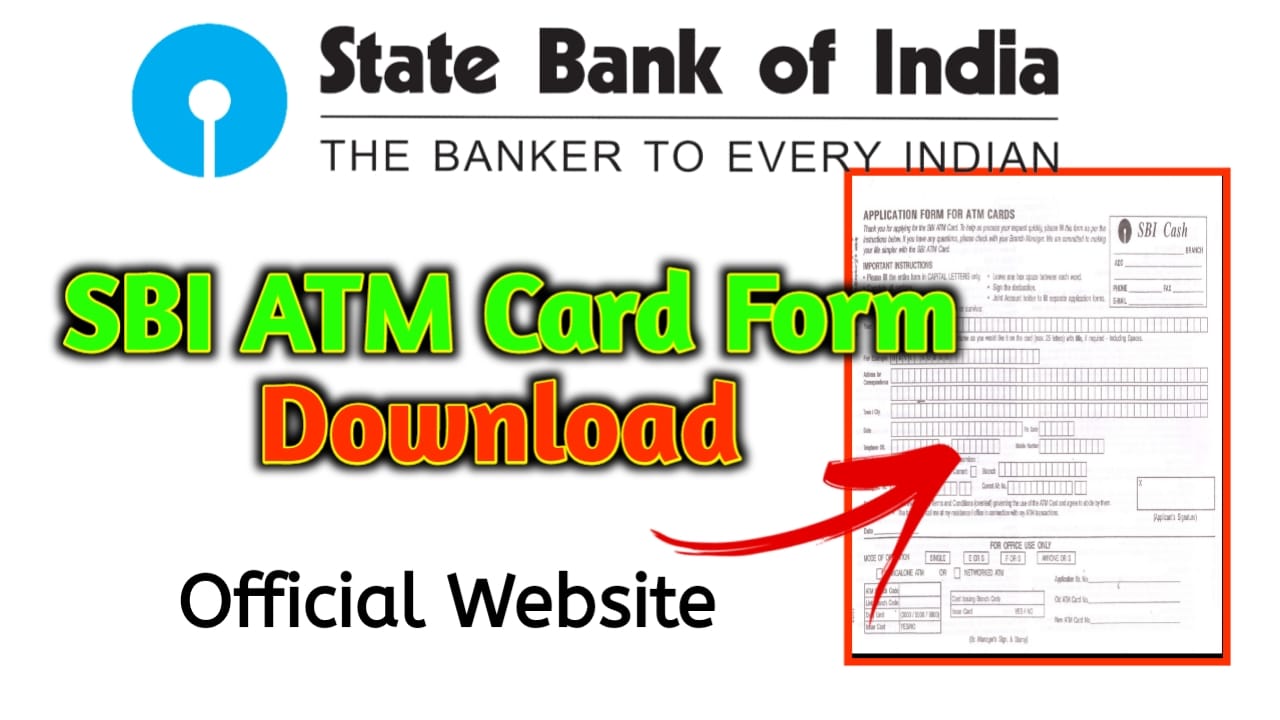 SBI ATM Card Application Form PDF download